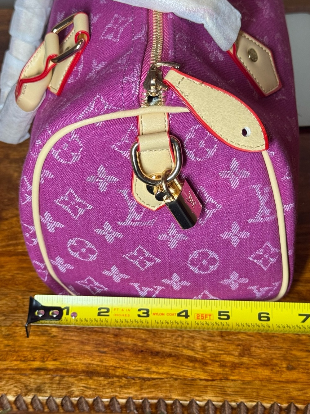 Hot Pink/Fuchsia Canvas Satchel Bag. No Brand. - Picture 4 of 11